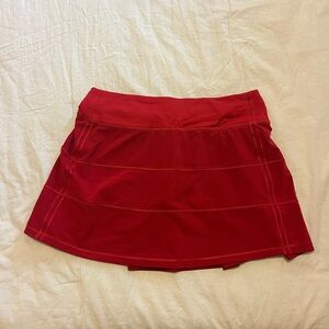 Lululemon Red Athletic Skirt